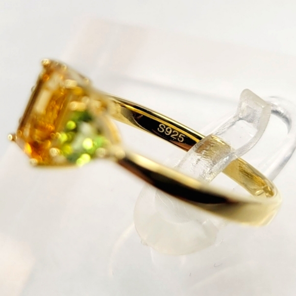 14k Filled Citrine & Peridot Ring - Picture 8 of 12